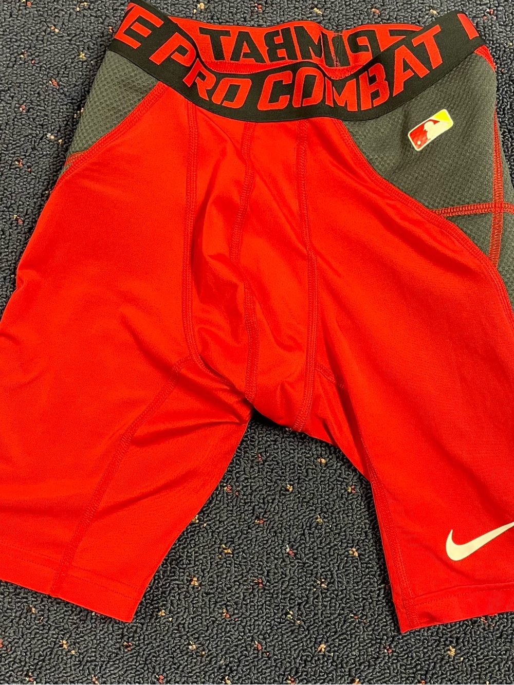 Nike Red and Black Pro Combat Compression Shorts - Youth Large
